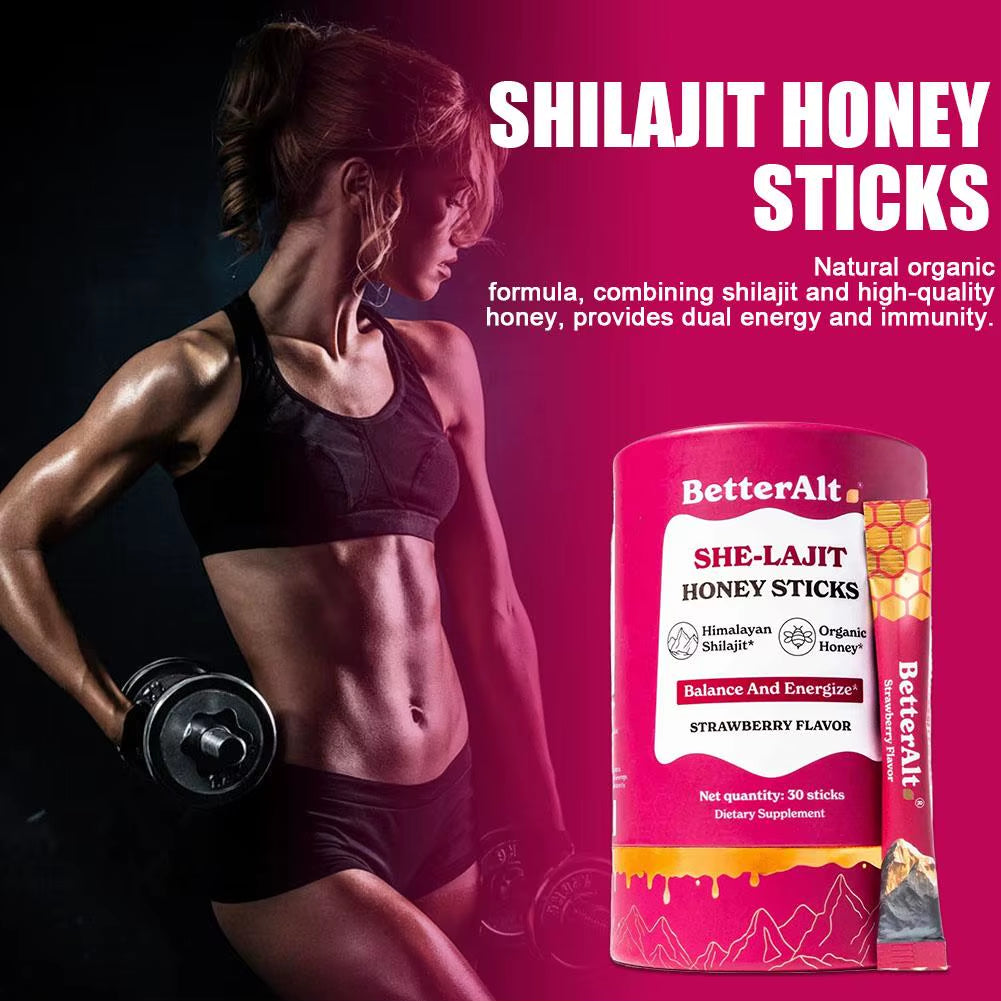 She-Lajit Honey Sticks — 30 Pack of Natural Energy for Women