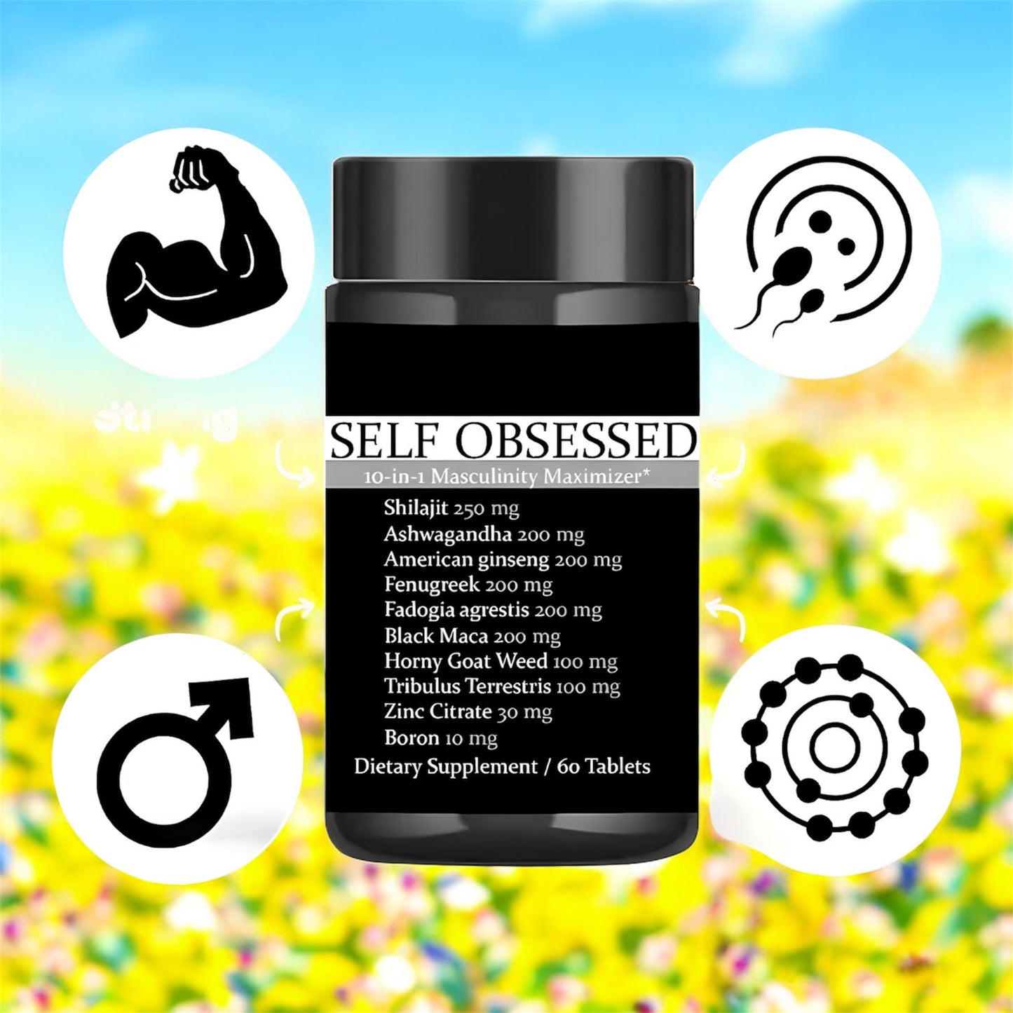 Men’s Performance & Vitality Capsules – Natural Male Enhancement with Ashwagandha for Size, Stamina & Confidence