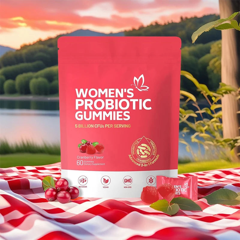 Cranberry Probiotic Gummies – 60 Count  Urinary, Digestive & Flora Balance Support