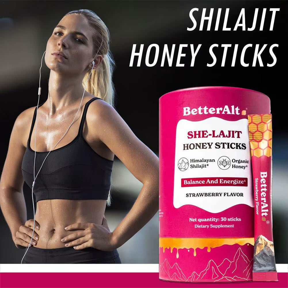 She-Lajit Honey Sticks — 30 Pack of Natural Energy for Women