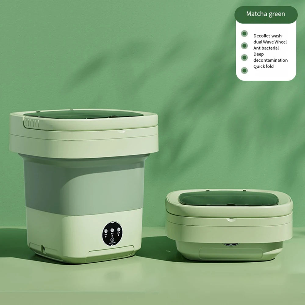 Folding Mini Washing Machine β Portable Washer for Underwear, Baby Clothes & Travel (6L/11L)