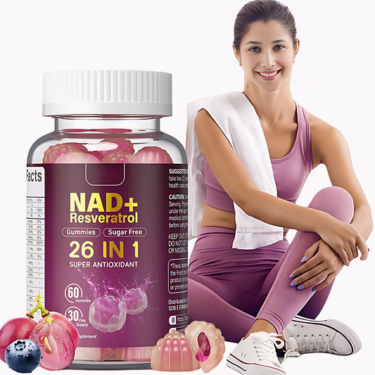 NAD+ Liposomal Supplement Gummies with Resveratrol – Organic Anti-Aging & Energy Support for Women
