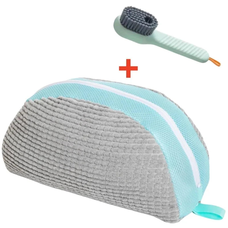 🧼 Shoe Cleaner Kit – 🧺 Laundry Washing Bags + 🪥 Soft Bristle Brush for 👟 Sneakers & All Shoes (1/2/4PCS)