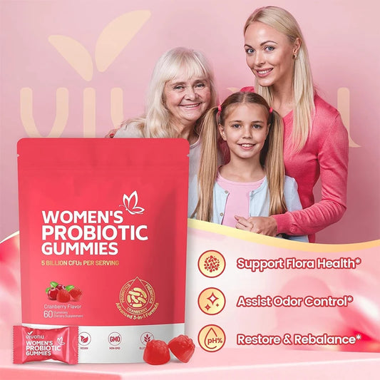 Cranberry Probiotic Gummies – 60 Count  Urinary, Digestive & Flora Balance Support