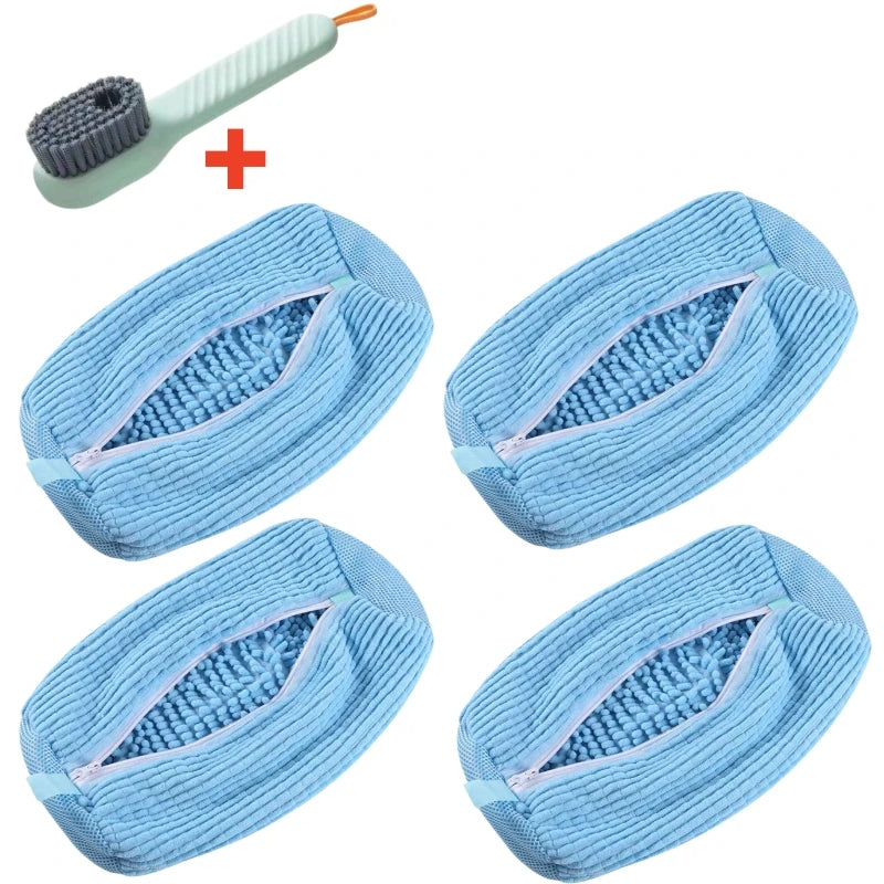 🧼 Shoe Cleaner Kit – 🧺 Laundry Washing Bags + 🪥 Soft Bristle Brush for 👟 Sneakers & All Shoes (1/2/4PCS)