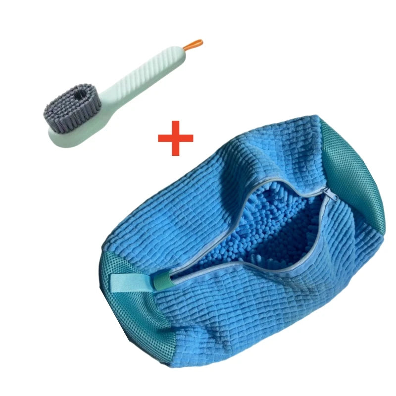 🧼 Shoe Cleaner Kit – 🧺 Laundry Washing Bags + 🪥 Soft Bristle Brush for 👟 Sneakers & All Shoes (1/2/4PCS)