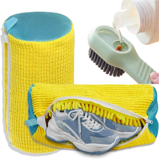 🧼 Shoe Cleaner Kit – 🧺 Laundry Washing Bags + 🪥 Soft Bristle Brush for 👟 Sneakers & All Shoes (1/2/4PCS)
