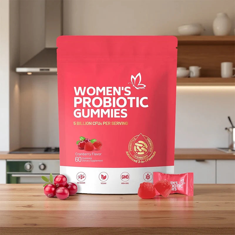 Cranberry Probiotic Gummies – 60 Count  Urinary, Digestive & Flora Balance Support
