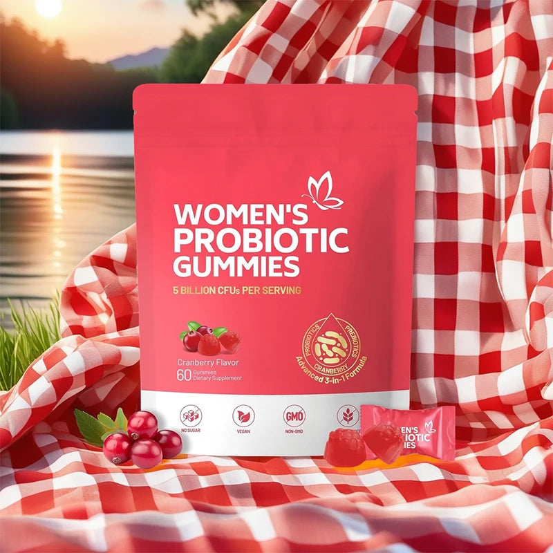Cranberry Probiotic Gummies – 60 Count  Urinary, Digestive & Flora Balance Support