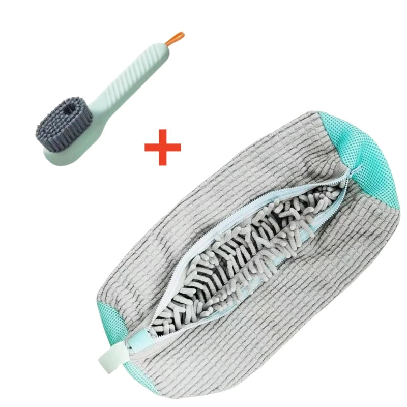 🧼 Shoe Cleaner Kit – 🧺 Laundry Washing Bags + 🪥 Soft Bristle Brush for 👟 Sneakers & All Shoes (1/2/4PCS)