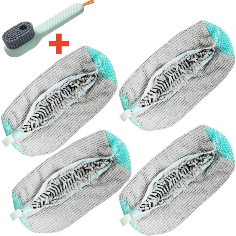 🧼 Shoe Cleaner Kit – 🧺 Laundry Washing Bags + 🪥 Soft Bristle Brush for 👟 Sneakers & All Shoes (1/2/4PCS)