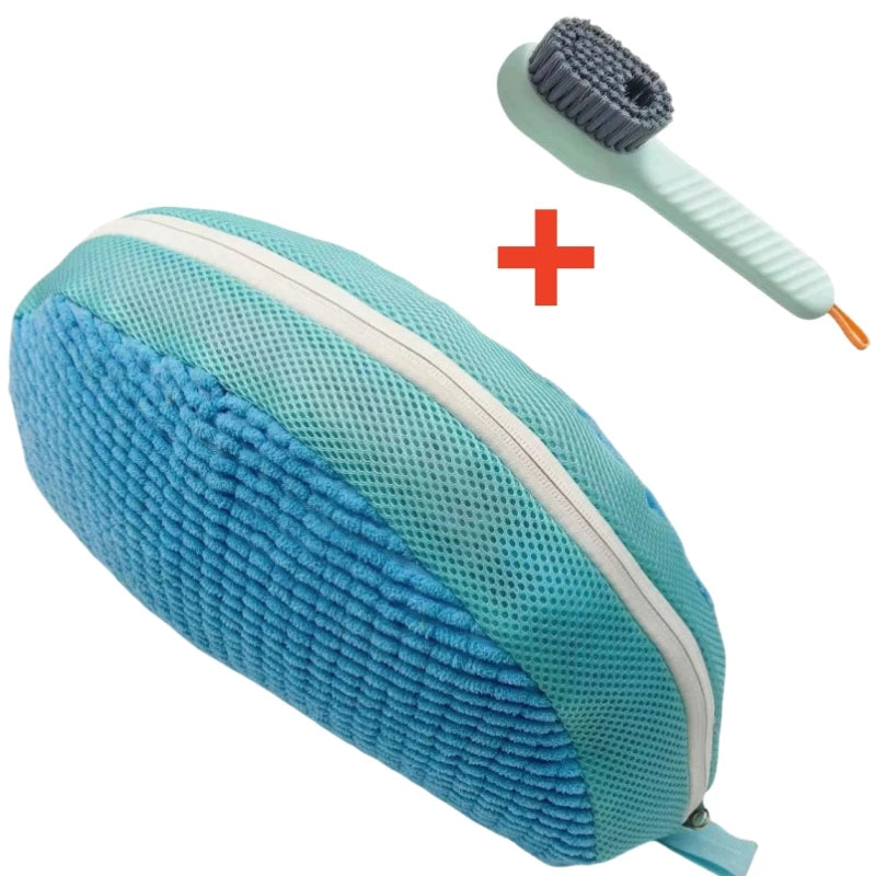 🧼 Shoe Cleaner Kit – 🧺 Laundry Washing Bags + 🪥 Soft Bristle Brush for 👟 Sneakers & All Shoes (1/2/4PCS)