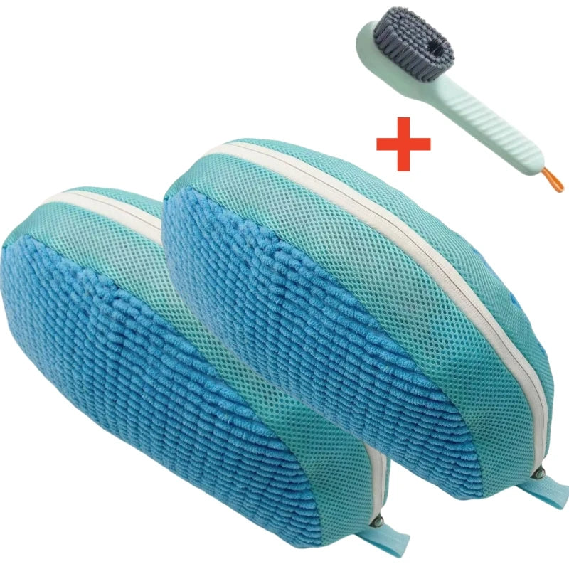 🧼 Shoe Cleaner Kit – 🧺 Laundry Washing Bags + 🪥 Soft Bristle Brush for 👟 Sneakers & All Shoes (1/2/4PCS)