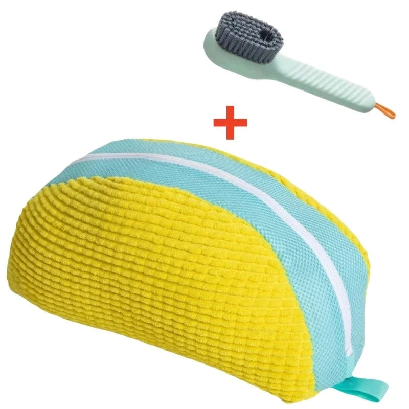 🧼 Shoe Cleaner Kit – 🧺 Laundry Washing Bags + 🪥 Soft Bristle Brush for 👟 Sneakers & All Shoes (1/2/4PCS)