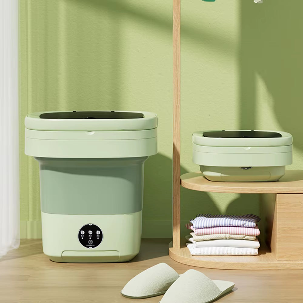 Folding Mini Washing Machine – Portable Washer for Underwear, Baby Clothes & Travel (6L/11L)